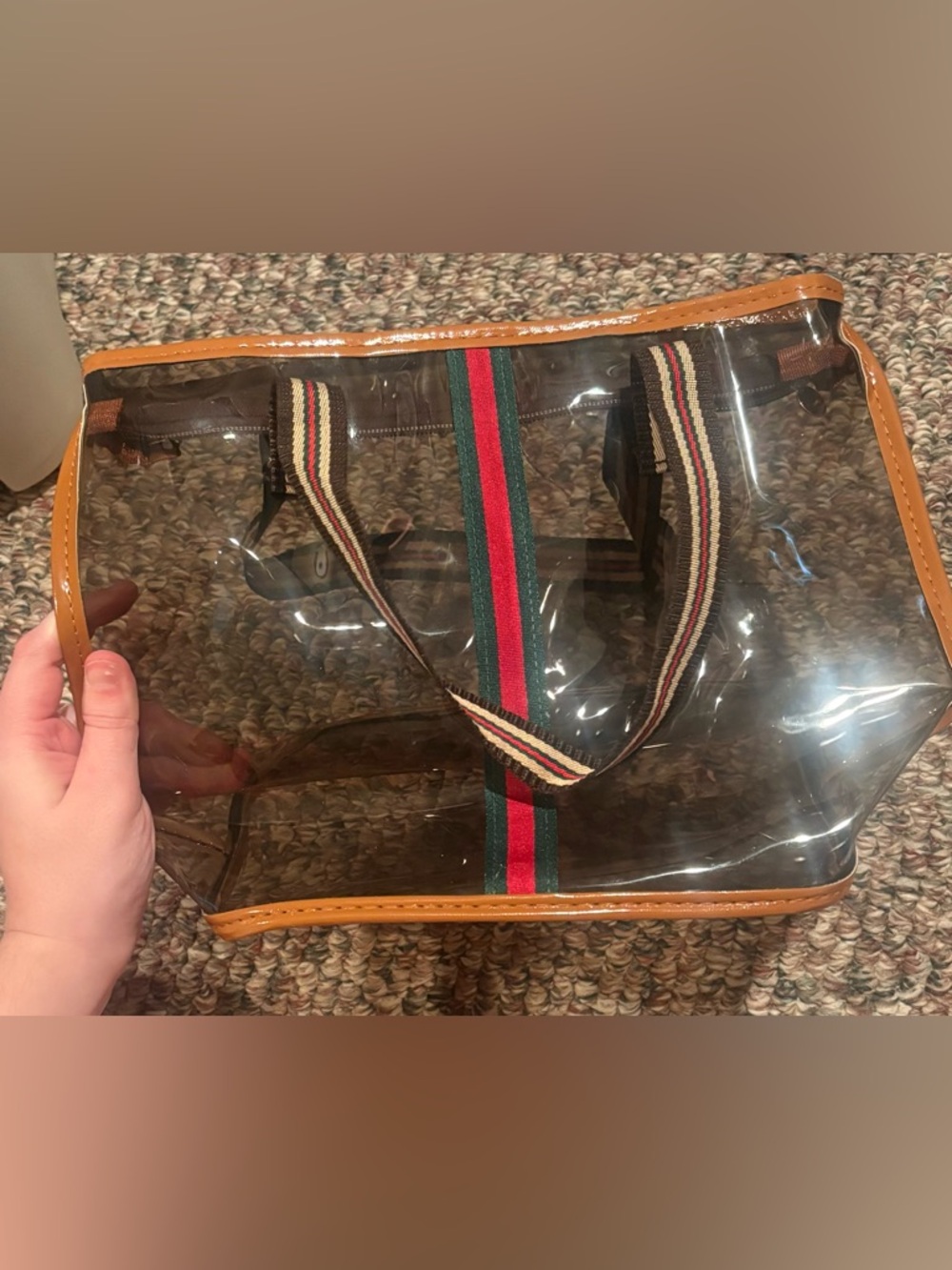 New clear small tote cosmetic bag - Picture 2 of 2